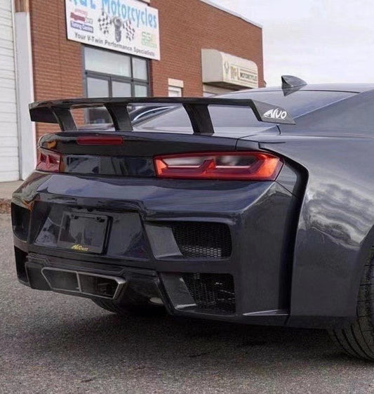 Chevrolet Camaro 6th Gen ZL1 Z/28 2SS 1SS 3LT 2LT 1LT 2LS 1LS 2015 2016 2017 2018 2019 2020 2021 2022 2023 2024 with Aftermarket Parts - Rear Bumper Carbon Fiber/FRP from SPECTER PLUS