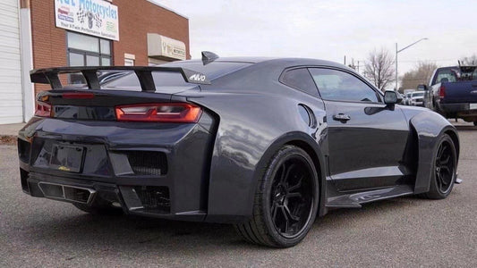 Chevrolet Camaro 6th Gen ZL1 Z/28 2SS 1SS 3LT 2LT 1LT 2LS 1LS 2015 2016 2017 2018 2019 2020 2021 2022 2023 2024 with Aftermarket Parts - Rear Spoiler Carbon Fiber/FRP from SPECTER PLUS