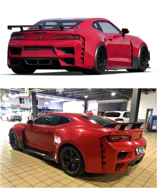 Chevrolet Camaro 6th Gen ZL1 Z/28 2SS 1SS 3LT 2LT 1LT 2LS 1LS 2015 2016 2017 2018 2019 2020 2021 2022 2023 2024 with Aftermarket Parts - Side Skirts Carbon Fiber/FRP from SPECTER PLUS