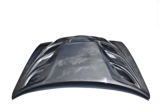 Dodge Charger Base SXT SE R/T SRT8 V6 V8 2011 2012 2013 2014 with Aftermarket Parts - V1 Hood Carbon Fiber/FRP from Aero Republic