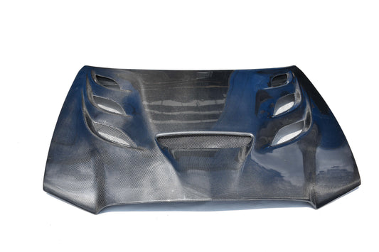 Dodge Charger Base SXT SE R/T SRT8 V6 V8 2011 2012 2013 2014 with Aftermarket Parts - V1 Hood Carbon Fiber/FRP from Aero Republic