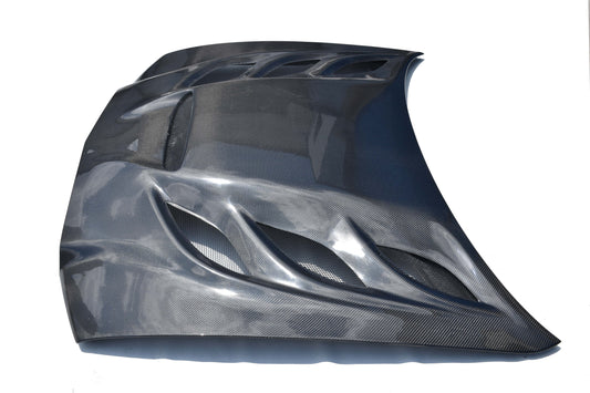Dodge Charger Base SXT SE R/T SRT8 V6 V8 2011 2012 2013 2014 with Aftermarket Parts - V1 Hood Carbon Fiber/FRP from Aero Republic