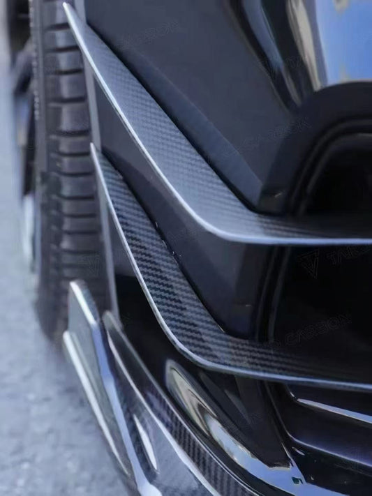 Audi S7 A7 (with s-line bumper) C8 2019 2020 2021 2022 2023 2024 with Aftermarket Parts - Front Lip Pre-preg Carbon Fiber from TAKD Carbon