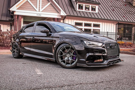 Audi RS3 8V.5 2018 2019 2020 with Aftermarket Parts - Front Fenders Pre-preg Carbon Fiber from TAKD Carbon
