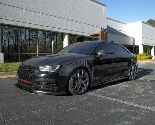Audi RS3 8V.5 2018 2019 2020 with Aftermarket Parts - Front Fenders Pre-preg Carbon Fiber from TAKD Carbon