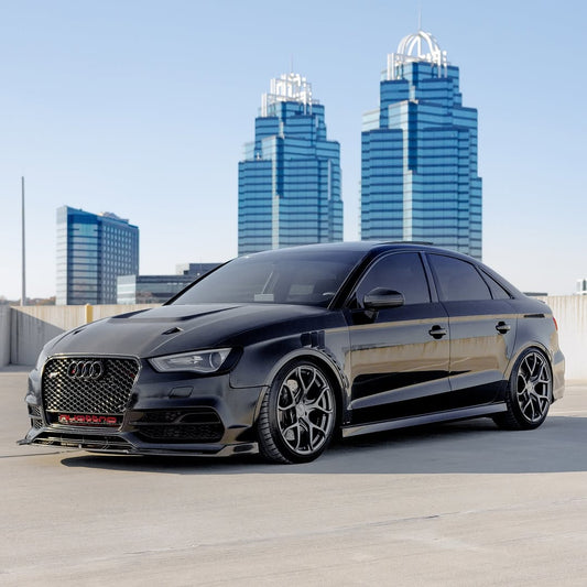 Audi RS3 8V.5 2018 2019 2020 with Aftermarket Parts - Front Fenders Pre-preg Carbon Fiber from TAKD Carbon