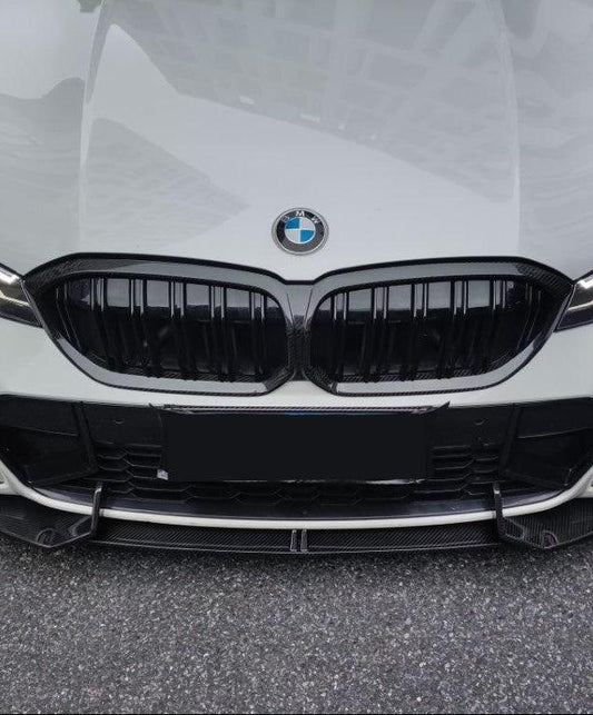 BMW 3 Series 330i M340i LCI G20 G21 2023-ON with Aftermarket Parts - Grill Pre-preg Carbon Fiber from TAKD Carbon