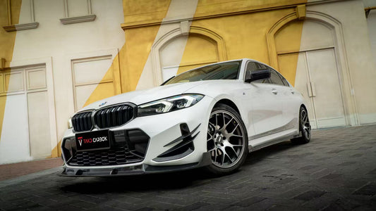 BMW 3 Series 330i M340i LCI G20 G21 2023-ON with Aftermarket Parts - Grill Pre-preg Carbon Fiber from TAKD Carbon