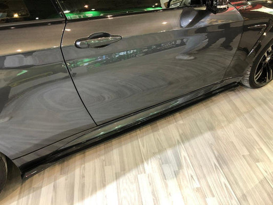 BMW M2 / M2C F87 2016 2017 2018 2019 2020 2021 with Aftermarket Parts - Side Skirts Pre-preg Carbon Fiber from TAKD Carbon