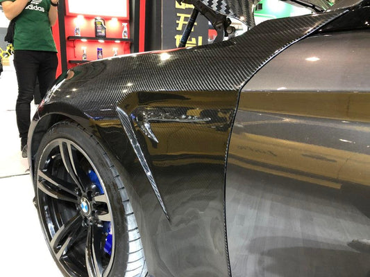 BMW M2 / M2C F87 2016 2017 2018 2019 2020 2021 with Aftermarket Parts - Front Fenders Pre-preg Carbon Fiber from TAKD Carbon