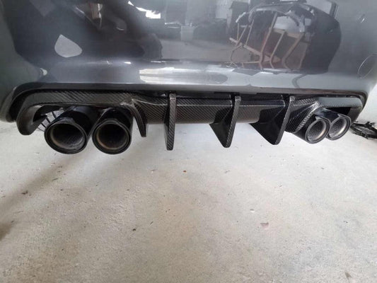 BMW M2 / M2C F87 2016 2017 2018 2019 2020 2021 Pre-preg Carbon Fiber with Aftermarket Parts - Rear Diffuser & Canards from TAKD Carbon
