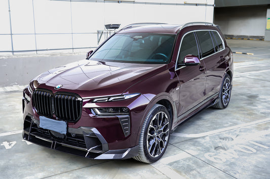 BMW X7 xDrive40i M60i ALPINA XB7 LCI G07 2023-ON with Aftermarket Parts - Headlight Valance Trim Pre-preg Carbon Fiber from TAKD Carbon