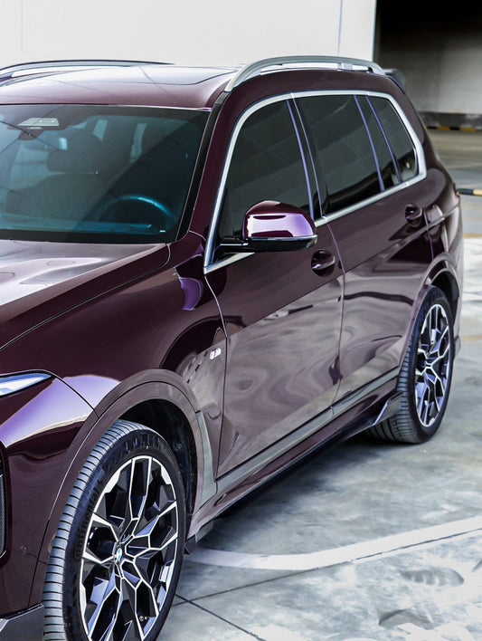 BMW X7 xDrive40i M60i ALPINA XB7 LCI G07 2023-ON with Aftermarket Parts - Side Skirts Pre-preg Carbon Fiber from TAKD Carbon