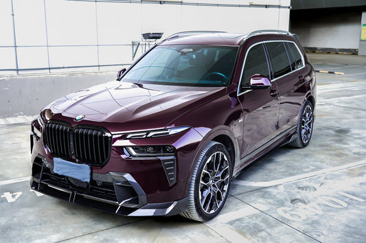 BMW X7 xDrive40i M60i ALPINA XB7 LCI G07 2023-ON with Aftermarket Parts - Side Skirts Pre-preg Carbon Fiber from TAKD Carbon