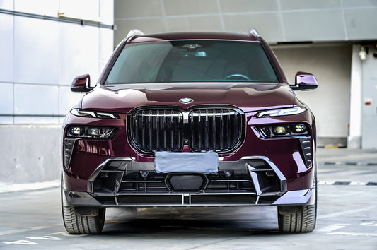 BMW X7 xDrive40i (With M-Package Bumper) M60i ALPINA XB7 LCI G07 2023-ON with Aftermarket Parts - Front Lip Pre-preg Carbon Fiber from TAKD Carbon