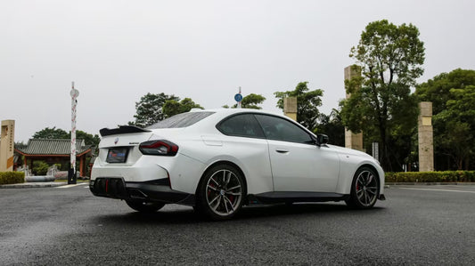 BMW M2/C G87 2023-ON & 230i M240i G42 2022-ON with Aftermarket Parts - Rear Lip Spoiler Pre-preg Carbon Fiber from TAKD Carbon