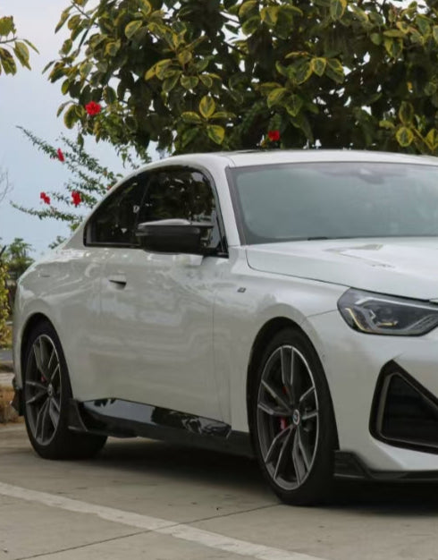 BMW 2 Series 230i M240i G42 2022-ON with Aftermarket Parts - Side Skirts Pre-preg Carbon Fiber from TAKD Carbon