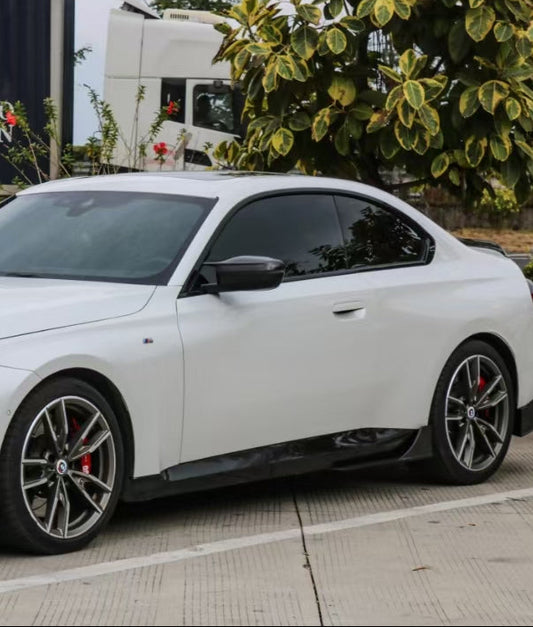 BMW 2 Series 230i M240i G42 2022-ON with Aftermarket Parts - Side Skirts Pre-preg Carbon Fiber from TAKD Carbon
