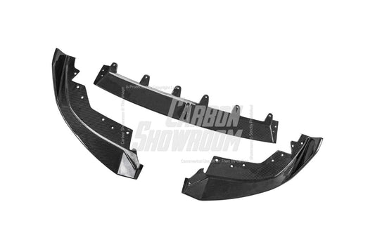 BMW 3 Series 330i (with M-package bumper,Does not fit base model) M340i G20 G21 LCI 2023-ON with Aftermarket Parts - V2 Style Front Lip Pre-preg Carbon Fiber from TAKD Carbon