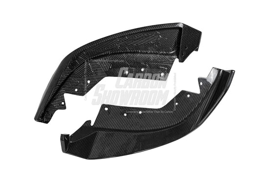 BMW 3 Series 330i (with M-package bumper,Does not fit base model) M340i G20 G21 LCI 2023-ON with Aftermarket Parts - V2 Style Front Lip Pre-preg Carbon Fiber from TAKD Carbon