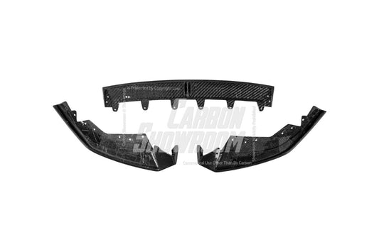 BMW 3 Series 330i (with M-package bumper,Does not fit base model) M340i G20 G21 LCI 2023-ON with Aftermarket Parts - V2 Style Front Lip Pre-preg Carbon Fiber from TAKD Carbon