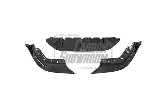BMW 3 Series 330i (with M-package bumper, does not fit base model) M340i G20 Pre-LCI 2019 2020 2021 2022 with Aftermarket Parts - V1 Style Front Lip Pre-preg Carbon Fiber from TAKD Carbon
