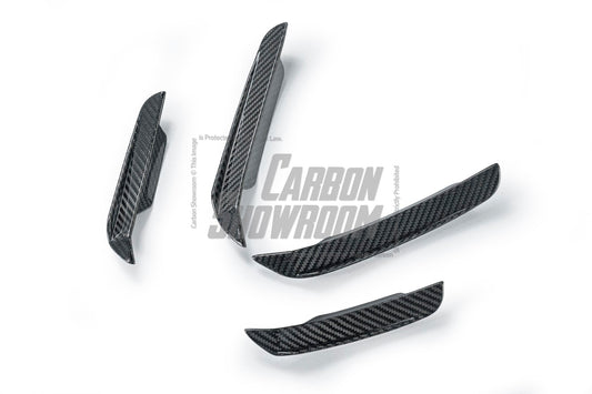 BMW 3 Series 330i (with M-package bumper, does not fit base model) M340i G20 LCI 2023-ON with Aftermarket Parts - Front Canards Pre-preg Carbon Fiber from TAKD Carbon