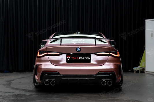 TAKD Carbon BMW 4 Series G22 G23 G26 i4 & Gran coupe 430i M440i Side Skirts Front Canards Rear Diffuser & Canards Carbon Fiber