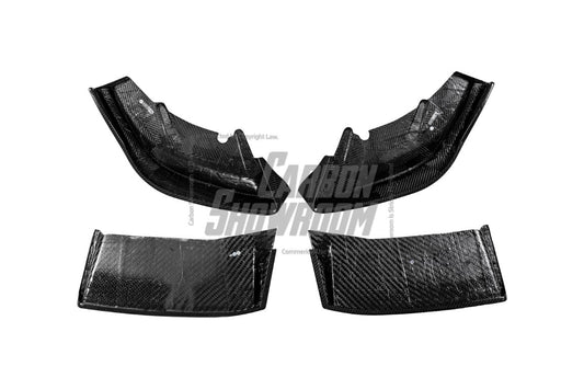 BMW 5 Series 530 540(with M-package bumper, does not fit base model) G60 G61 2024-ON with Aftermarket Parts - MP Style Pre-preg Carbon Fiber Front Lip from TAKD Carbon
