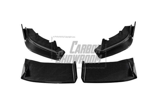 BMW 5 Series 530 540(with M-package bumper, does not fit base model) G60 G61 2024-ON with Aftermarket Parts - MP Style Pre-preg Carbon Fiber Front Lip from TAKD Carbon