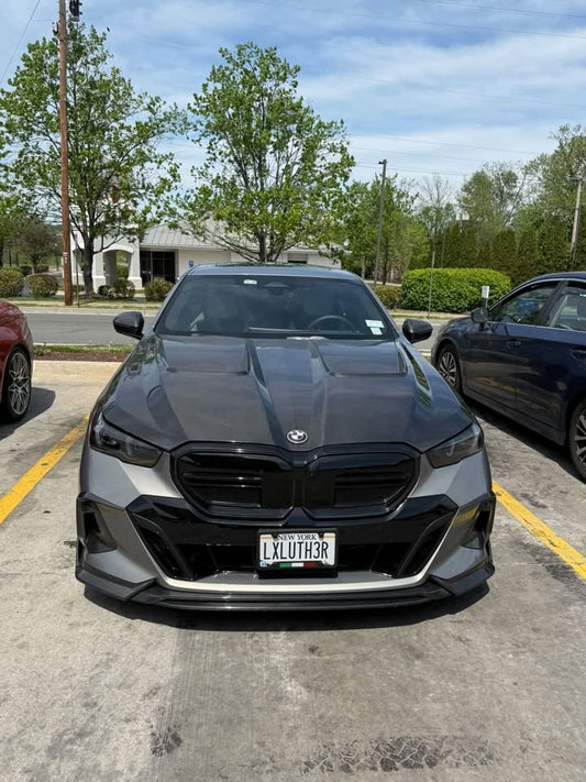 BMW 5 Series 530 540 & i5 e/x Drive40 M60 G60 G61 2024-ON with Aftermarket Parts - Hood Pre-preg Carbon Fiber from TAKD Carbon