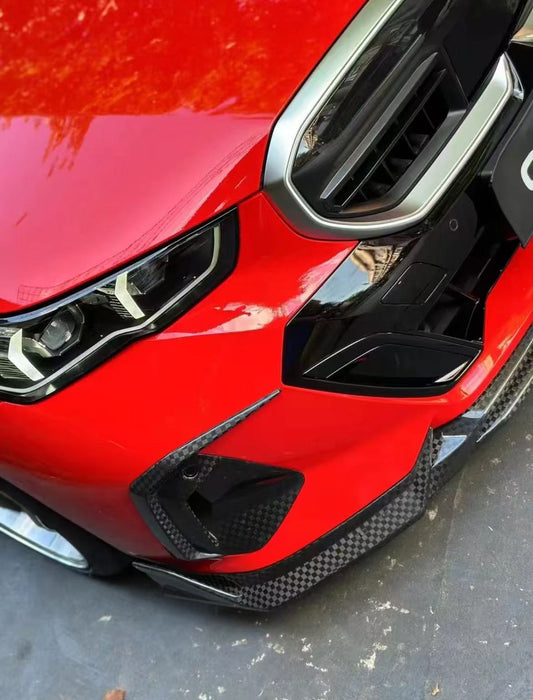 BMW 5 Series 530 540 (with M-package bumper, does not fit base model) & i5 e/x Drive40 (with M-package bumper, does not fit base model) M60 G60 G61 2024-ON with Aftermarket Parts - V1 Style Front Lip Pre-preg Carbon Fiber from TAKD Carbon
