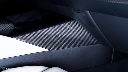 BMW 5 Series 530 540 & i5 e/x Drive40 M60 G60 G61 2024-ON with Aftermarket Parts - Pre-preg Carbon Fiber Central Control Panel Side Trim Cover from TAKD Carbon