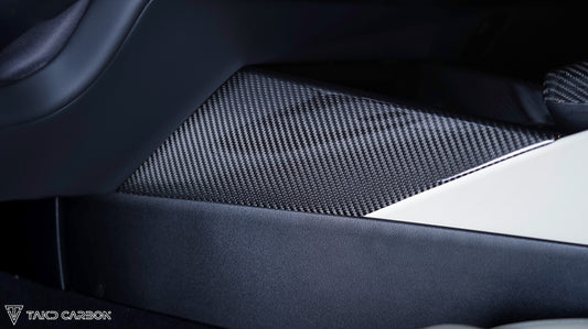 BMW 5 Series 530 540 & i5 e/x Drive40 M60 G60 G61 2024-ON with Aftermarket Parts - Pre-preg Carbon Fiber Central Control Panel Side Trim Cover from TAKD Carbon
