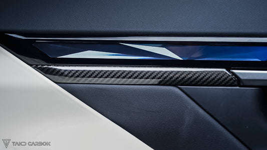 BMW 5 Series 530 540 & i5 e/x Drive40 M60 G60 G61 2024-ON with Aftermarket Parts - Pre-preg Carbon Fiber Front Door Interior Panel Trim Cover from TAKD Carbon