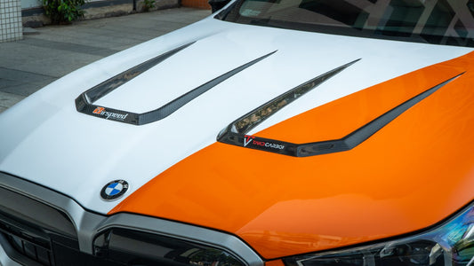 BMW 5 Series 530 540 & i5 e/x Drive40 M60 G60 G61 2024-ON with Aftermarket Parts - Hood Pre-preg Carbon Fiber from TAKD Carbon