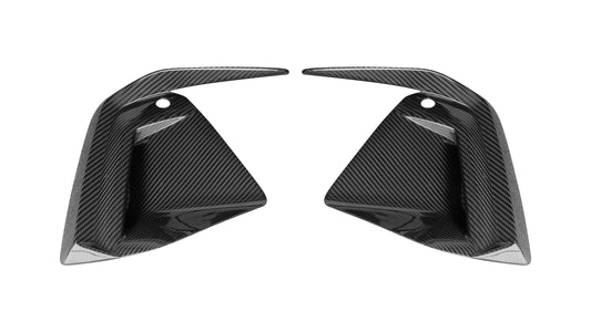 BMW 5 Series 530 540 (with M-package bumper, does not fit base model) & i5 e/x Drive40 (with M-package bumper, does not fit base model) M60 G60 G61 2024-ON with Aftermarket Parts - V1 Style Air Intake Vents Cover Pre-preg Carbon Fiber from TAKD Carbon