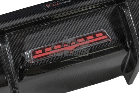 BMW 5 Series M550 540 530 (with M-package bumper, does not fit base model) G30 LCI 2021-ON with Aftermarket Parts - Rear Diffuser Pre-preg Carbon Fiber from TAKD Carbon