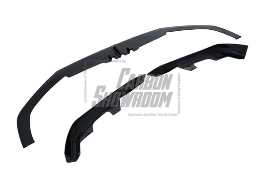 BMW 8 Series 840 (With M-Package Bumper) M850 G14 G15 G16 2018-ON with Aftermarket Parts - AC Style Front Lip Pre-preg Carbon Fiber from TAKD Carbon