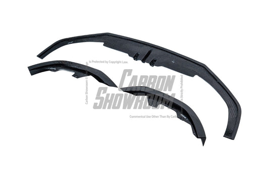 BMW 8 Series 840 (With M-Package Bumper) M850 G14 G15 G16 2018-ON with Aftermarket Parts - AC Style Front Lip Pre-preg Carbon Fiber from TAKD Carbon