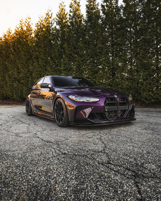 BMW M3 M3C M3CS G80 G81 2021 2022 2023 2024 & M4 M4C M4CS G82 G83 2021 2022 2023 2024 with Aftermarket Parts - CSL / Without ACC & CSL / With ACC Front Kidney Grill Pre-preg Carbon Fiber from Aero Republic