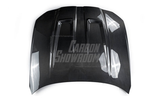BMW M3 / M3C G80 G81 & M4 / M4C G82 G83 2021 2022 2023 2024 with Aftermarket Parts - Hood Bonnet Double-sided Pre-preg Carbon Fiber from TAKD Carbon