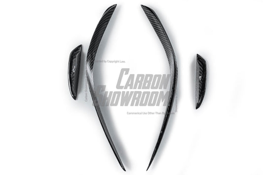 Mercedes Benz A-Class A45 W177 2019-ON with Aftermarket Parts - Front Canards Pre-preg Carbon Fiber from TAKD Carbon