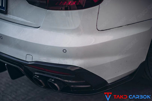 Audi S4 B9.5 2020-ON with Aftermarket Parts - V1 Style Rear Diffuser Pre-preg Carbon Fiber from TAKD Carbon