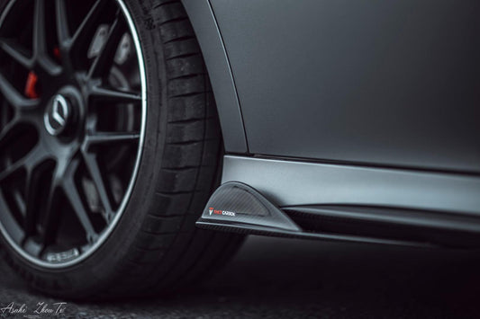 Mercedes Benz CLA-Class CLA45/S CLA35 CLA250 C118 2020-ON with Aftermarket Parts - Side Skirts Pre-preg Carbon Fiber from TAKD Carbon