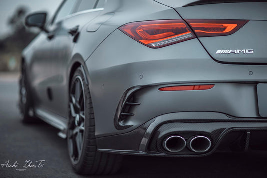 Mercedes Benz CLA-Class CLA45/S CLA35 CLA250 C118 2020-ON with Aftermarket Parts - Side Skirts Pre-preg Carbon Fiber from TAKD Carbon