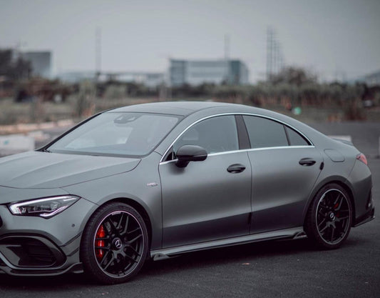 Mercedes Benz CLA-Class CLA45/S CLA35 CLA250 C118 2020-ON with Aftermarket Parts - Side Skirts Pre-preg Carbon Fiber from TAKD Carbon