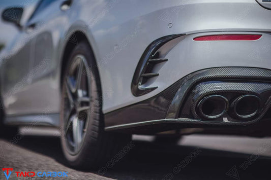 Mercedes Benz CLA-Class CLA45 CLA45S CLA250 (with sport-package bumper, does not fit base model) C118 2020-ON with Aftermarket Parts - Rear Diffuser Pre-preg Carbon Fiber from TAKD Carbon