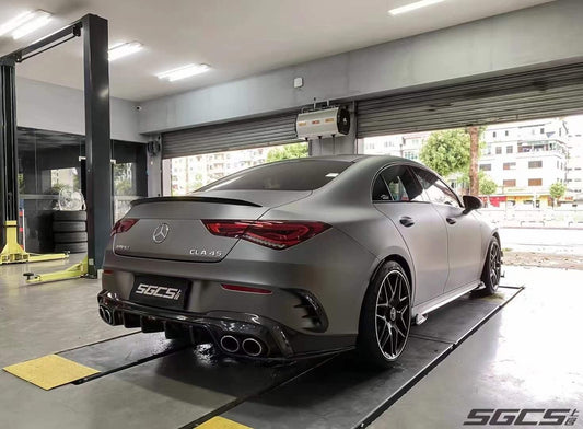 Mercedes Benz CLA-Class CLA45 CLA45S CLA250 (with sport-package bumper, does not fit base model) C118 2020-ON with Aftermarket Parts - Rear Diffuser Pre-preg Carbon Fiber from TAKD Carbon