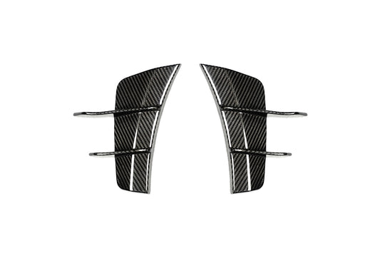 TAKD Carbon Front Canards for Mercedes Benz C-Class AMG C43 C300 W205 Sedan Facelift 2019-2021 Dry Pre-preg Carbon Fiber